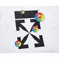 Hypeyourbeast T-Shirts OFF-WHITE Takashi Murakami Sunflower Tee Shirt 'WHITE' 15 Hypeyourbeast T-Shirts OFF-WHITE Takashi Murakami Sunflower Tee Shirt 'WHITE'