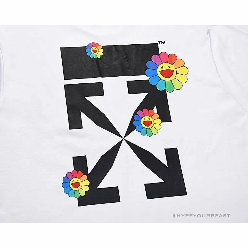 Hypeyourbeast T-Shirts OFF-WHITE Takashi Murakami Sunflower Tee Shirt 'WHITE' 6 Hypeyourbeast T-Shirts OFF-WHITE Takashi Murakami Sunflower Tee Shirt 'WHITE'