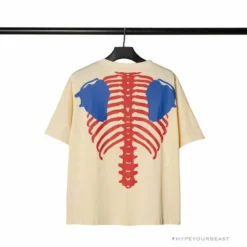 Hypeyourbeast OFF-WHITE Loose X Oversized Chest Tee Shirt 'BEIGE'