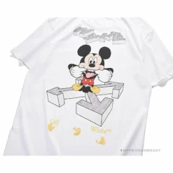 Hypeyourbeast OFF-WHITE Mickey Bluff Face Tee Shirt 'WHITE'