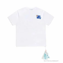 Hypeyourbeast OFF-WHITE Doraemon Stereo Arrow Tee Shirt WHITE T-Shirts