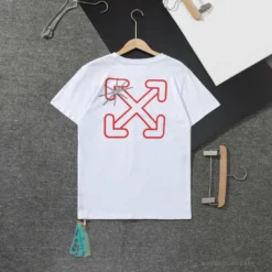 Hypeyourbeast OFF-WHITE Red Flash Cross Arrow Tee Shirt 'WHITE' T-Shirts