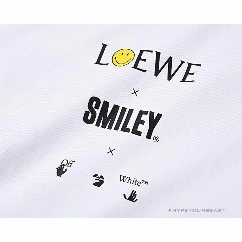Hypeyourbeast OFF-WHITE X LOEW X SMILEY Tee Shirt 'WHITE' T-Shirts 5 Hypeyourbeast OFF-WHITE X LOEW X SMILEY Tee Shirt 'WHITE' T-Shirts