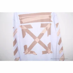 Hypeyourbeast OFF-WHITE Rubber Strip Arrow Hoodie 'WHITE' Hoodies & Jackets