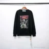 Hypeyourbeast OFF-WHITE New Madonna Painting Cotton Terry Long Sleeve Shirt 'BLACK' Shirts