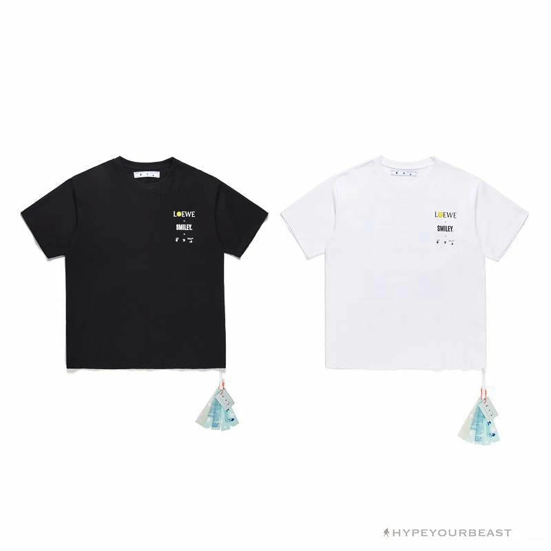 Hypeyourbeast OFF-WHITE X LOEW X SMILEY Tee Shirt 'BLACK' T-Shirts 3 Hypeyourbeast OFF-WHITE X LOEW X SMILEY Tee Shirt 'BLACK' T-Shirts