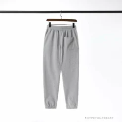 Hypeyourbeast Clothes BAPE Classic Ape Head Embroidered Standard Cotton Terry Pants 'LIGHT GREY'