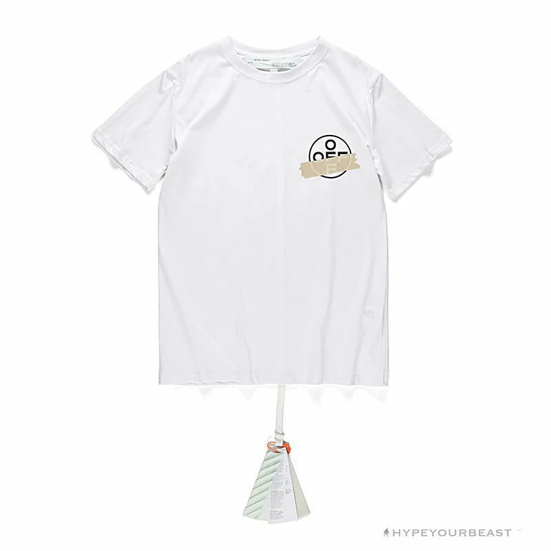 Hypeyourbeast T-Shirts OFF-WHITE Explosive Strip Basic Arrow Tee Shirt 'WHITE' 2 Hypeyourbeast T-Shirts OFF-WHITE Explosive Strip Basic Arrow Tee Shirt 'WHITE'