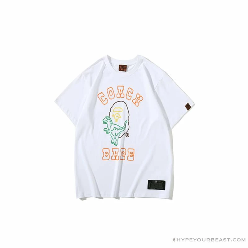 Hypeyourbeast BAPE Little Dinosaur Cartoon Line Tee Shirt 1 Hypeyourbeast BAPE Little Dinosaur Cartoon Line Tee Shirt