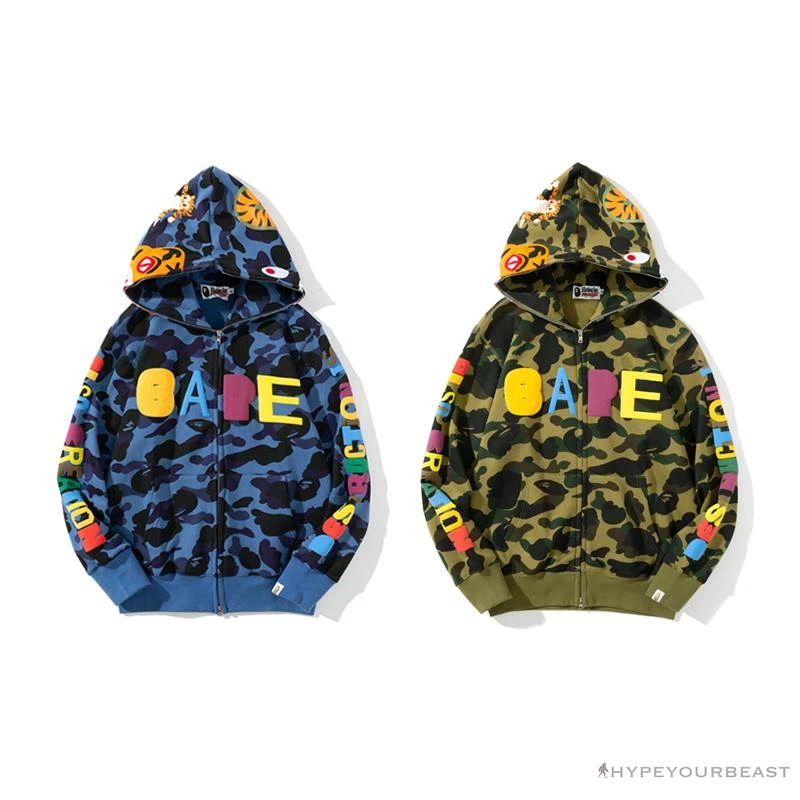Hypeyourbeast BAPE X Readymade Tiger Head Foam Camouflage Hoodie 'BLUE' Clothes 20 Hypeyourbeast BAPE X Readymade Tiger Head Foam Camouflage Hoodie 'BLUE' Clothes