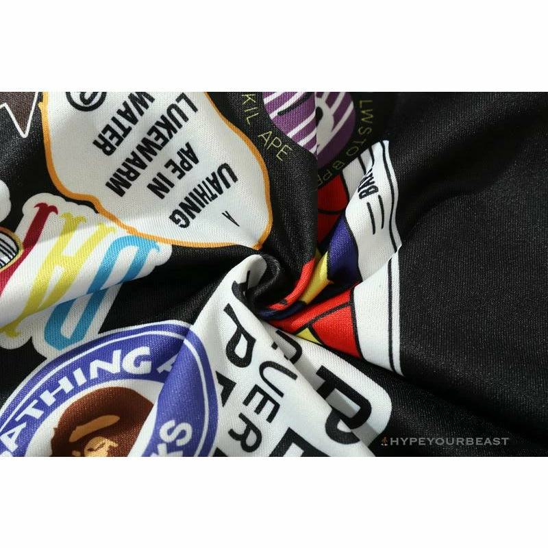 Hypeyourbeast Clothes BAPE Badge LOGO Sticker Style Stitching Hoodie 6 Hypeyourbeast Clothes BAPE Badge LOGO Sticker Style Stitching Hoodie
