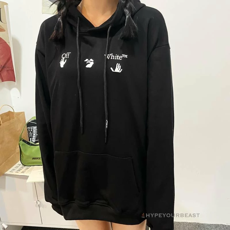 HypeYourBeast Hoodies & Jackets Off-White Green Hoodie - Black 15 HypeYourBeast Hoodies & Jackets Off-White Green Hoodie - Black