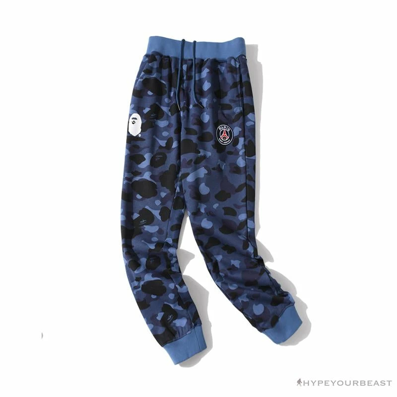 Hypeyourbeast BAPE X PSG Paris Saint-Germain Camouflage Blue Pants Clothes 1 Hypeyourbeast BAPE X PSG Paris Saint-Germain Camouflage Blue Pants Clothes