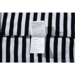 Hypeyourbeast BAPE Baby Milo Rock Bass Player Striped Tee Shirt 'BLACK' Clothes