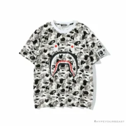 Hypeyourbeast BAPE Chinese Style Ink 10th Anniversary Camouflage Tee Shirt 'WHITE' Clothes