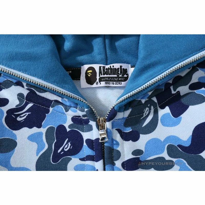 HypeYourBeast Bape Camo Hoodie Shark Head BLUE 7 HypeYourBeast Bape Camo Hoodie Shark Head BLUE
