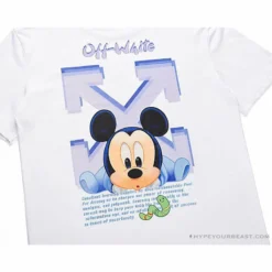 Hypeyourbeast OFF-WHITE Disney Spring X Summer Mickey Arrow Tee Shirt 'WHITE'