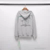 Hypeyourbeast Hoodies & Jackets OFF-WHITE Hand-Painted Utility Pole Worker Hoodie 'GREY'