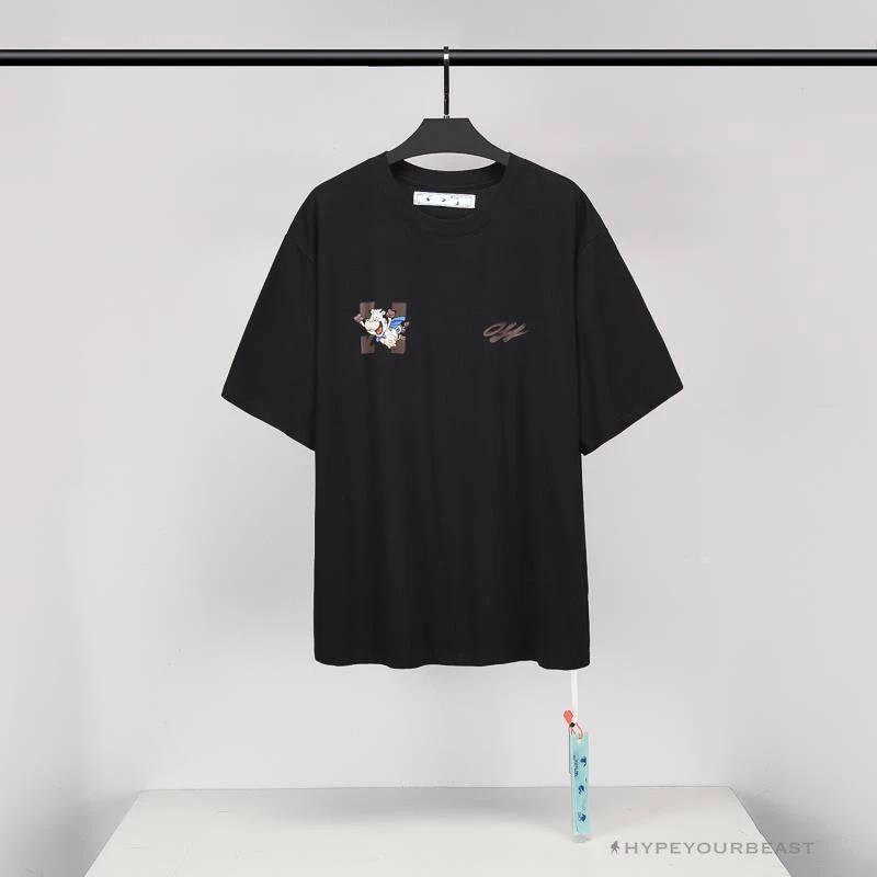 Hypeyourbeast OFF-WHITE Arrow Flying Cow Tee Shirt 'BLACK' T-Shirts 2 Hypeyourbeast OFF-WHITE Arrow Flying Cow Tee Shirt 'BLACK' T-Shirts