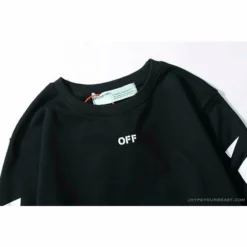 Hypeyourbeast Shirts OFF-WHITE Classic Basic Cotton Terry Round Long Sleeve Shirt 'BLACK'