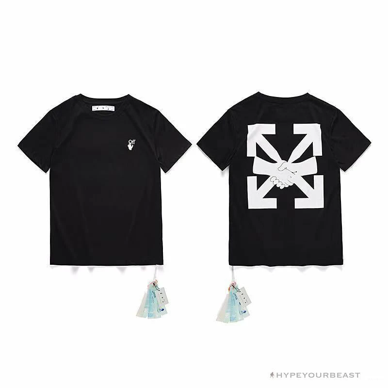 Hypeyourbeast T-Shirts OFF-WHITE Hand Shake Tee Shirt 'BLACK' 6 Hypeyourbeast T-Shirts OFF-WHITE Hand Shake Tee Shirt 'BLACK'