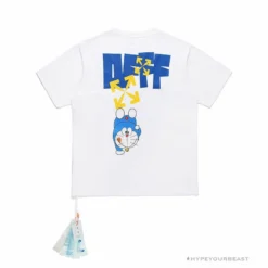 Hypeyourbeast OFF-WHITE Doraemon Stereo Arrow Tee Shirt WHITE T-Shirts