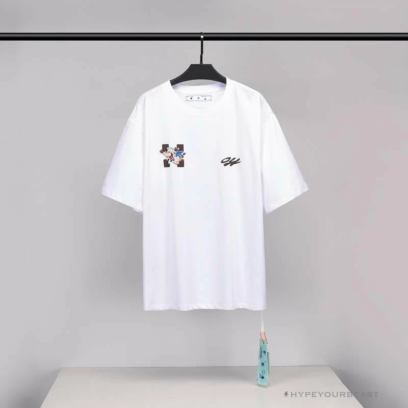 Hypeyourbeast T-Shirts OFF-WHITE Arrow Flying Cow Tee Shirt 'WHITE' 3 Hypeyourbeast T-Shirts OFF-WHITE Arrow Flying Cow Tee Shirt 'WHITE'