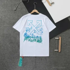 Hypeyourbeast OFF-WHITE Tropical Landscape Tee Shirt 'WHITE' T-Shirts