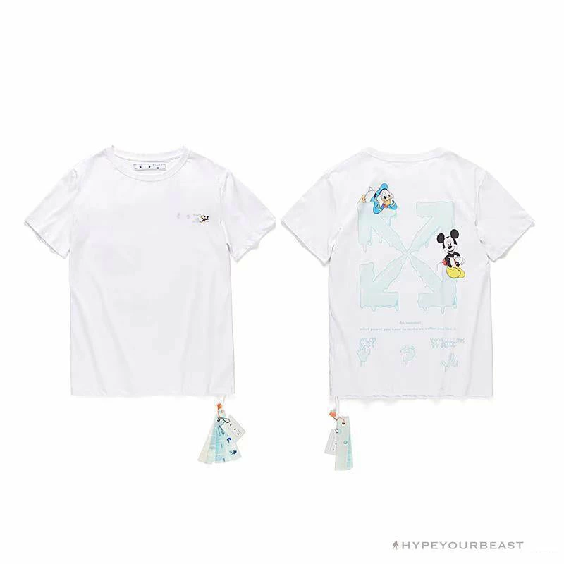 Hypeyourbeast OFF-WHITE Mickey Limited Arrow Tee Shirt 'WHITE' 3 Hypeyourbeast OFF-WHITE Mickey Limited Arrow Tee Shirt 'WHITE'