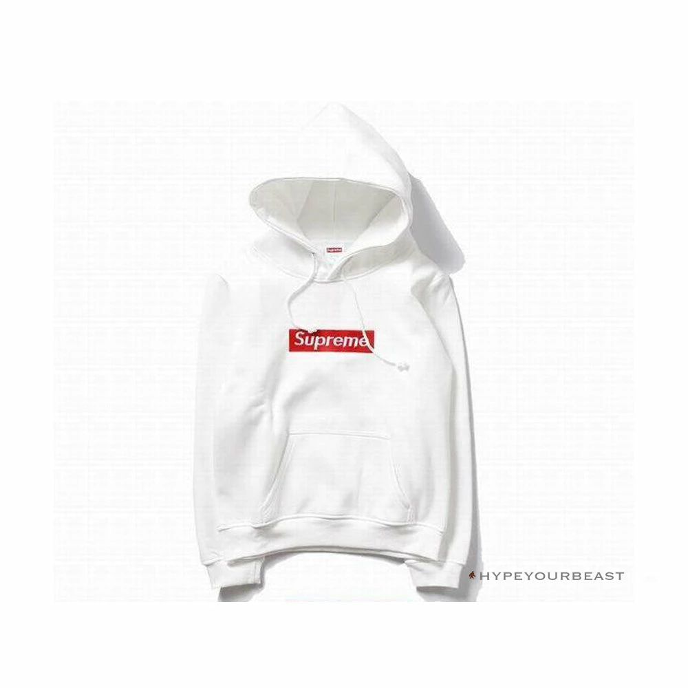 Hypeyourbeast Supreme Box Logo Hoodie White Red 1 Hypeyourbeast Supreme Box Logo Hoodie White Red
