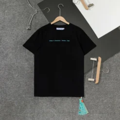 Hypeyourbeast T-Shirts OFF-WHITE Light Blue Marker Draw Pattern Tee Shirt 'BLACK'