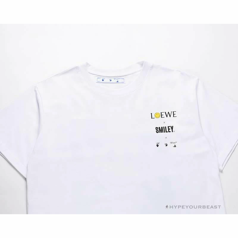 Hypeyourbeast OFF-WHITE X LOEW X SMILEY Tee Shirt 'WHITE' T-Shirts 3 Hypeyourbeast OFF-WHITE X LOEW X SMILEY Tee Shirt 'WHITE' T-Shirts