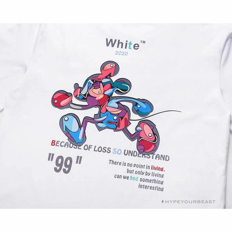 Hypeyourbeast T-Shirts OFF-WHITE Joint Running Mickey Mouse Arrow Tee Shirt 'WHITE' 7 Hypeyourbeast T-Shirts OFF-WHITE Joint Running Mickey Mouse Arrow Tee Shirt 'WHITE'