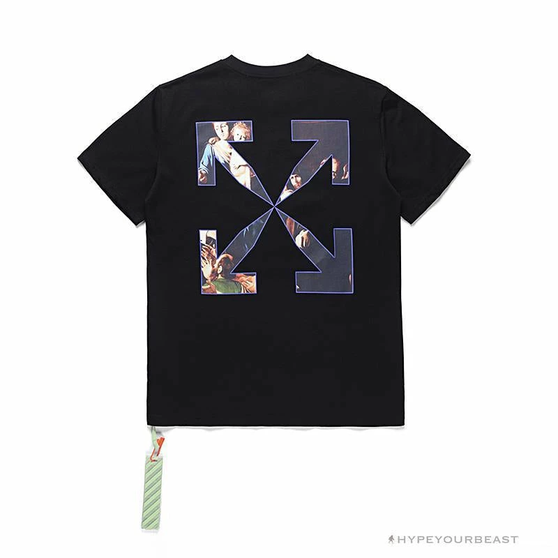 Hypeyourbeast OFF-WHITE Baroque Angel Religious Painting Tee Shirt 'BLACK' T-Shirts 2 Hypeyourbeast OFF-WHITE Baroque Angel Religious Painting Tee Shirt 'BLACK' T-Shirts