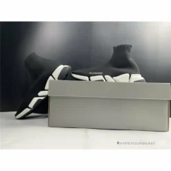 Hypeyourbeast BCG Sock Sneakers Black / White Sole Balanciaga Sock Sneakers