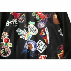 Hypeyourbeast Clothes BAPE Badge LOGO Sticker Style Stitching Hoodie 21 Hypeyourbeast Clothes BAPE Badge LOGO Sticker Style Stitching Hoodie