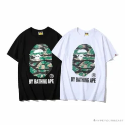 Hypeyourbeast BAPE Tiger Pattern Camouflage Ape Initials Tee Shirt 'WHITE' Clothes