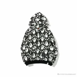 Hypeyourbeast Clothes BAPE X COACH Co-Branded Black-White Hoodie