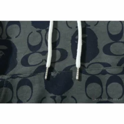 Hypeyourbeast BAPE X COACH Co-Branded Dark-Blue Hoodie Clothes