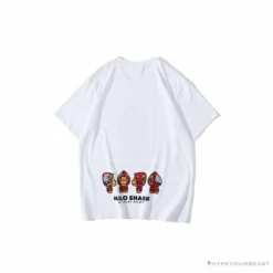 Hypeyourbeast BAPE Baby Milo Red Shark Hat Little Monkey Tee Shirt 'WHITE'
