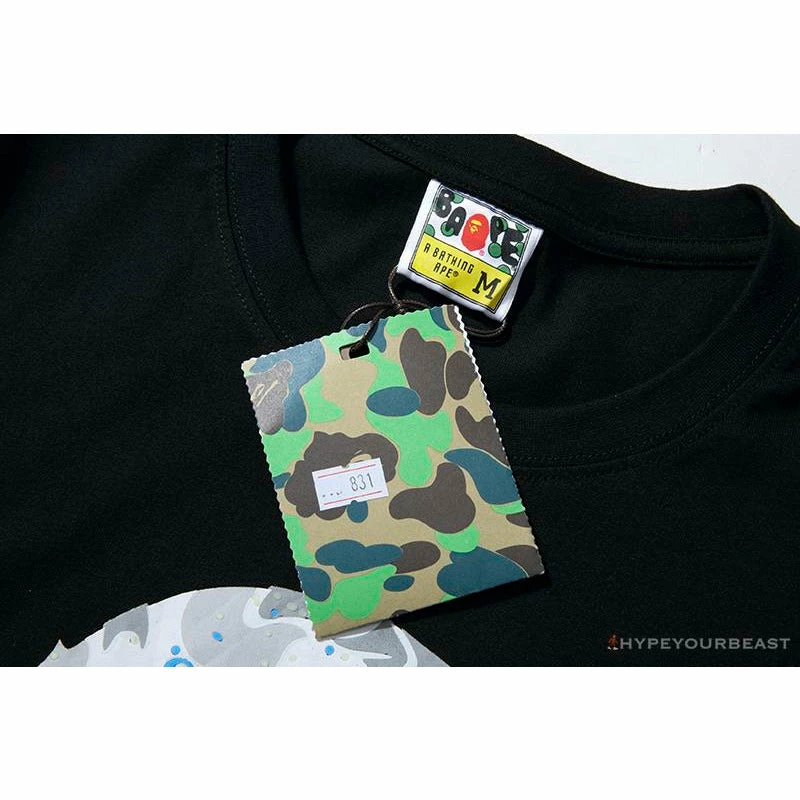Hypeyourbeast Clothes BAPE Starry Sky Camouflage Luminous Great Ape Man Head Tee Shirt 'BLACK' 4 Hypeyourbeast Clothes BAPE Starry Sky Camouflage Luminous Great Ape Man Head Tee Shirt 'BLACK'