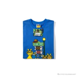 Hypeyourbeast BAPE Baby Milo Sesame Street Carp Streamer Tee Shirt 'BLUE'