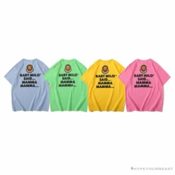 Hypeyourbeast BAPE Baby Milo Watermelon Little Monkey Tee Shirt 'YELLOW' Clothes