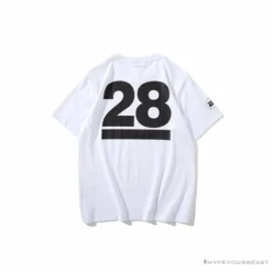 Hypeyourbeast BAPE Ape Man Head 28th Anniversary Camouflage Color Block Tee Shirt 'WHITE'