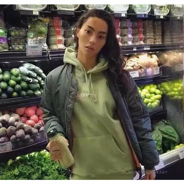 Hypeyourbeast Supreme Box Logo Hoodie Lime Green 3 Hypeyourbeast Supreme Box Logo Hoodie Lime Green