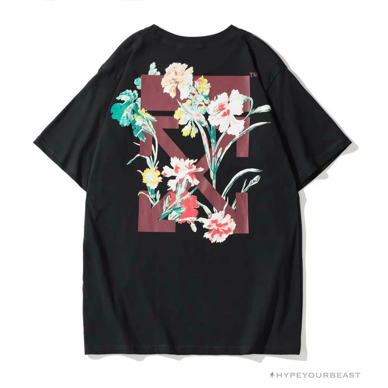 Hypeyourbeast T-Shirts OFF-WHITE Flower Edition Tee Shirt 'BLACK' 2 Hypeyourbeast T-Shirts OFF-WHITE Flower Edition Tee Shirt 'BLACK'