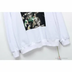 Hypeyourbeast OFF-WHITE New Madonna Painting Cotton Terry Long Sleeve Shirt 'WHITE' Shirts