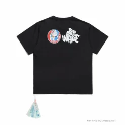 Hypeyourbeast OFF-WHITE Graffiti Letter Doraemon Tee Shirt ' BLACK' T-Shirts