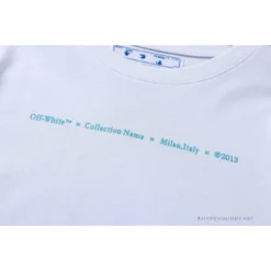 Hypeyourbeast OFF-WHITE Light Blue Marker Draw Pattern Tee Shirt 'WHITE' 12 Hypeyourbeast OFF-WHITE Light Blue Marker Draw Pattern Tee Shirt 'WHITE'