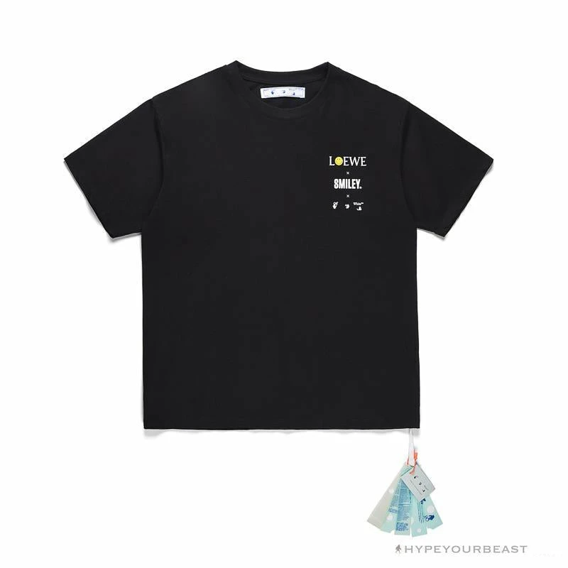 Hypeyourbeast OFF-WHITE X LOEW X SMILEY Tee Shirt 'BLACK' T-Shirts 1 Hypeyourbeast OFF-WHITE X LOEW X SMILEY Tee Shirt 'BLACK' T-Shirts